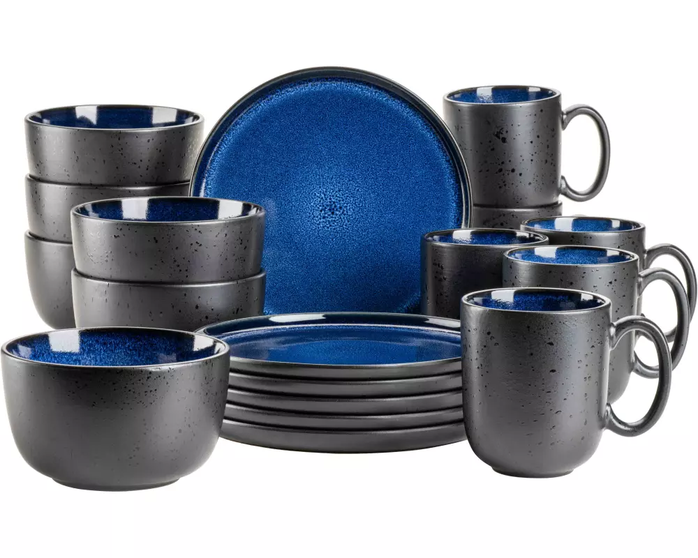 Mäser Niara 18-teilig, Schwarz/Blau