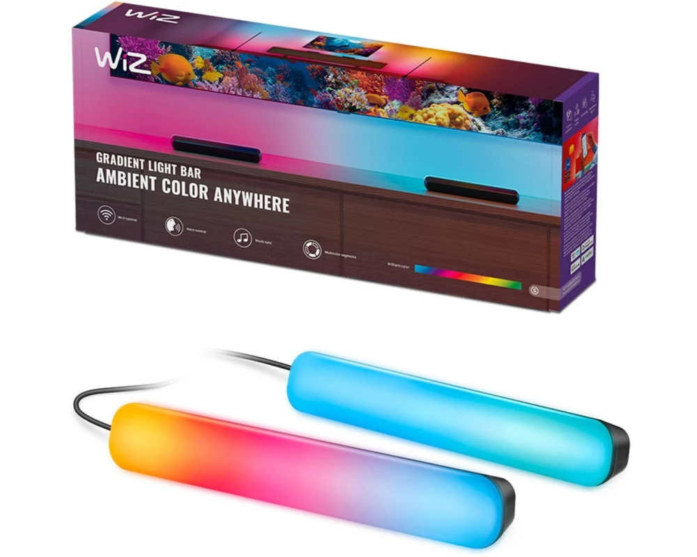 WiZ Gradient Light Bars Doppelpack RGBIC RGBIC, Doppelpack