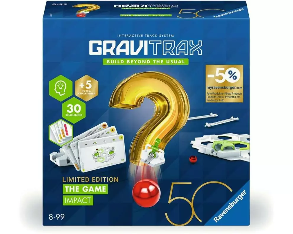 Ravensburger Logikspiel Gravitrax - 50 Jahre blaues Dreieck