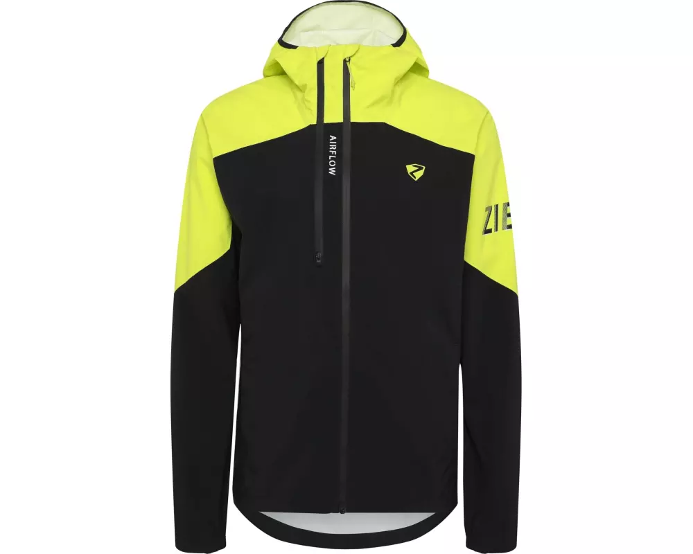 Ziener Regenjacke NEMIL-Z Herren Black Bitter Lemon, Gr. 52