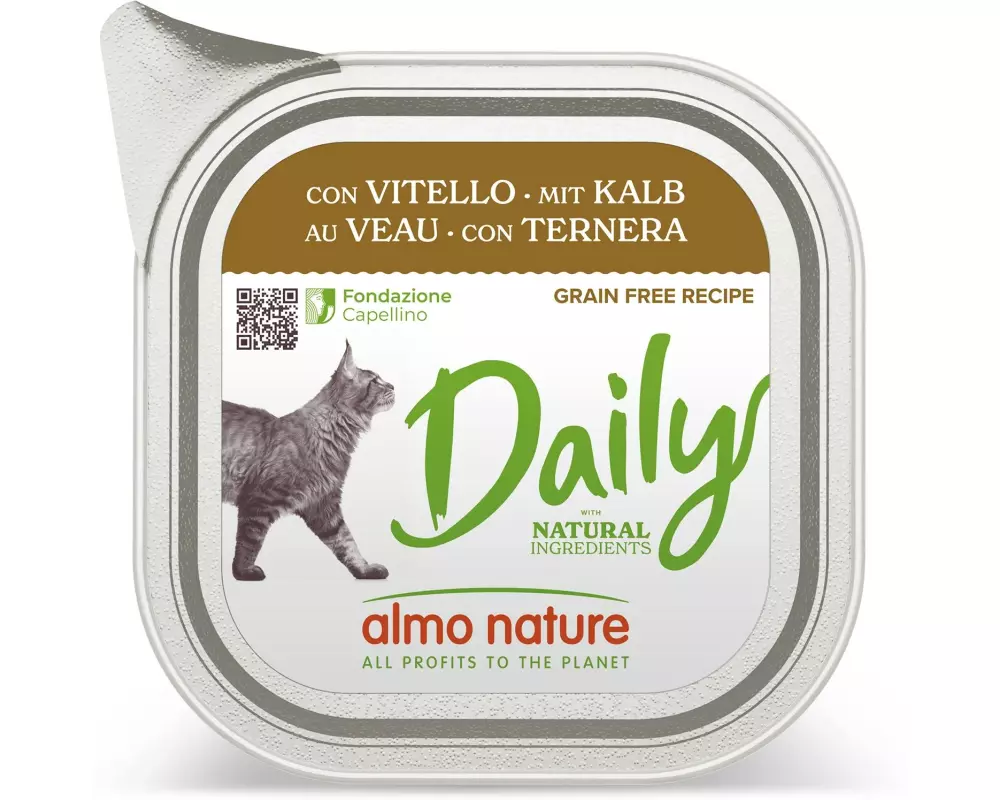 Almo Nature Nassfutter Daily mit Kalb 100g