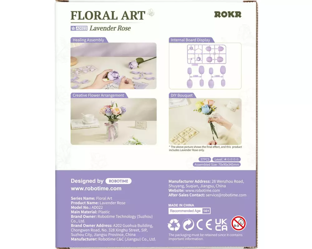ROKR Bausatz Lavender Rose Blumenkunst
