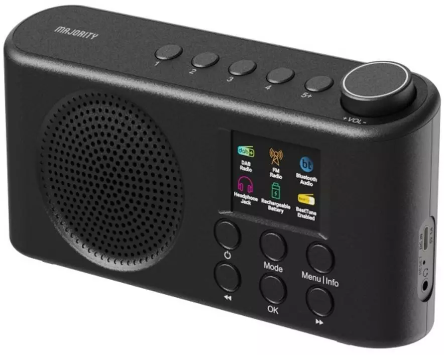 Majority Orwell-Pro DAB+ Radio mit Bluetooth und Weckfunktion