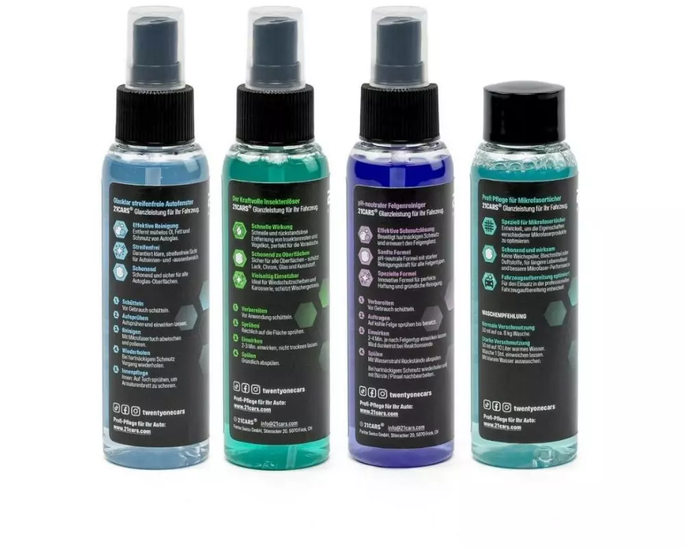 21CARS Starter und Probier Set 4 x 100 ml