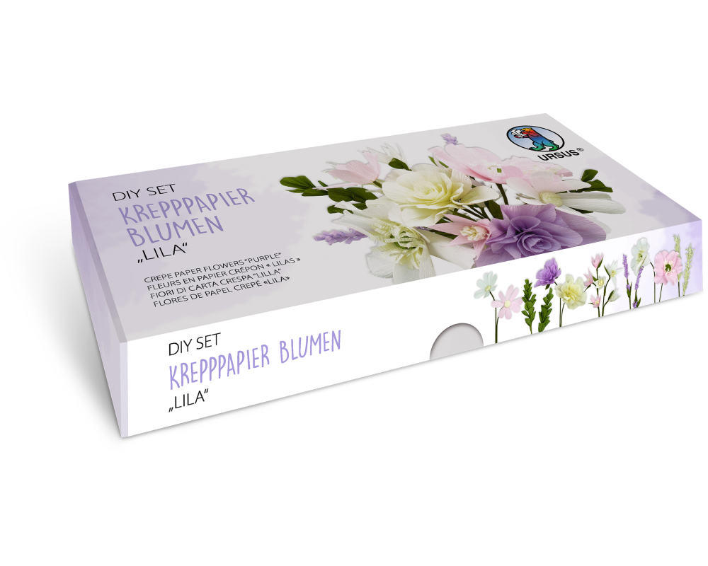 URSUS DIY Set Krepppapier Blumen 27030002F lila