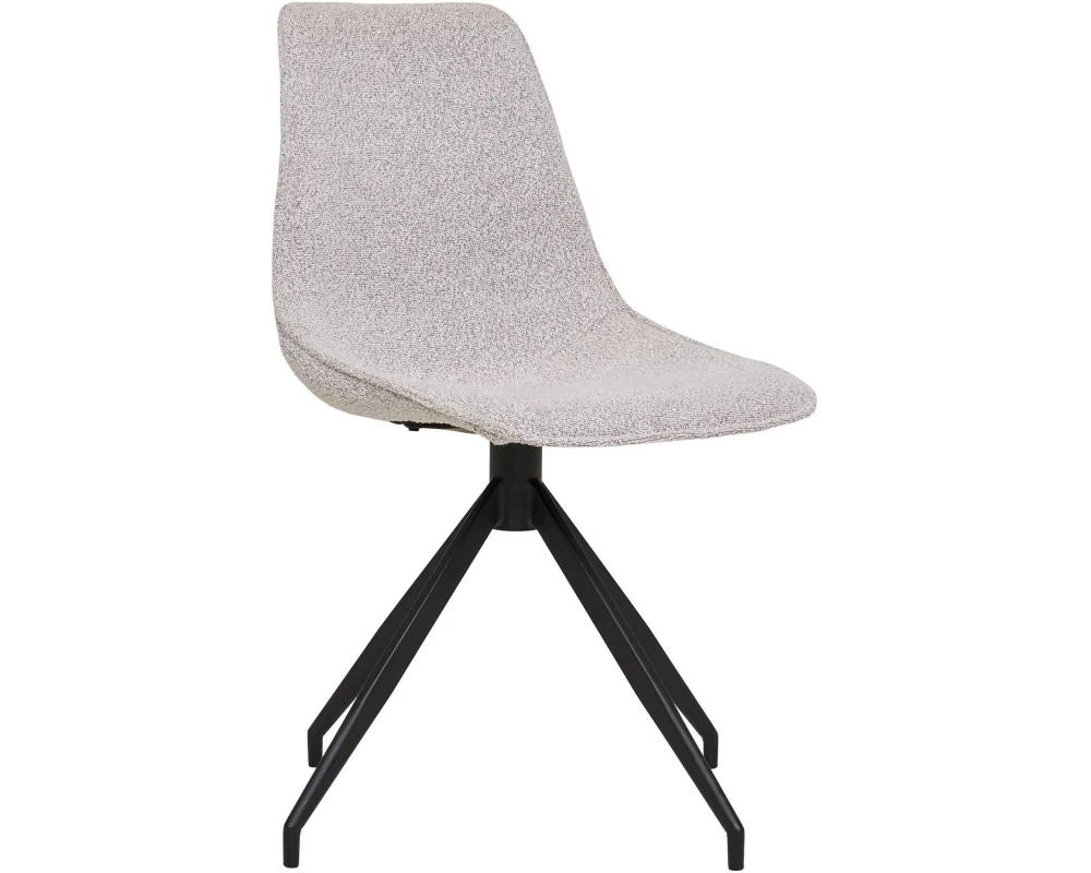 House Nordic Stuhl Monaco 48 x 56 x 86, Schwarz/Weiss, 2 Stück