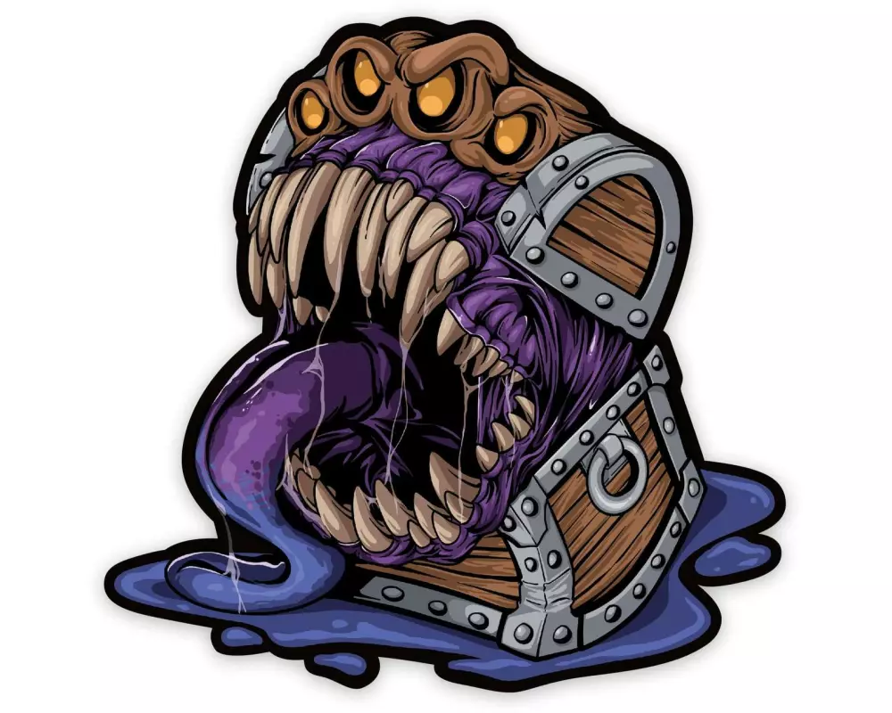 Glass Staff Terrible Mimic Sticker Mehrfarbig