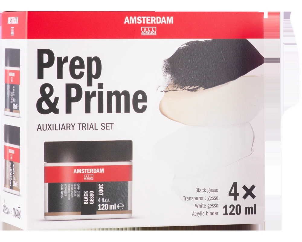 AMSTERDAM Vorbereitungs-&Grundierungset 24820000 Medium 4x120ml
