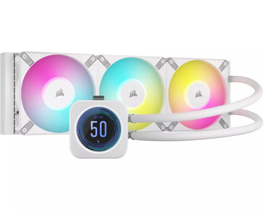 Corsair Wasserkühlung iCUE H150i Elite LCD XT Weiss