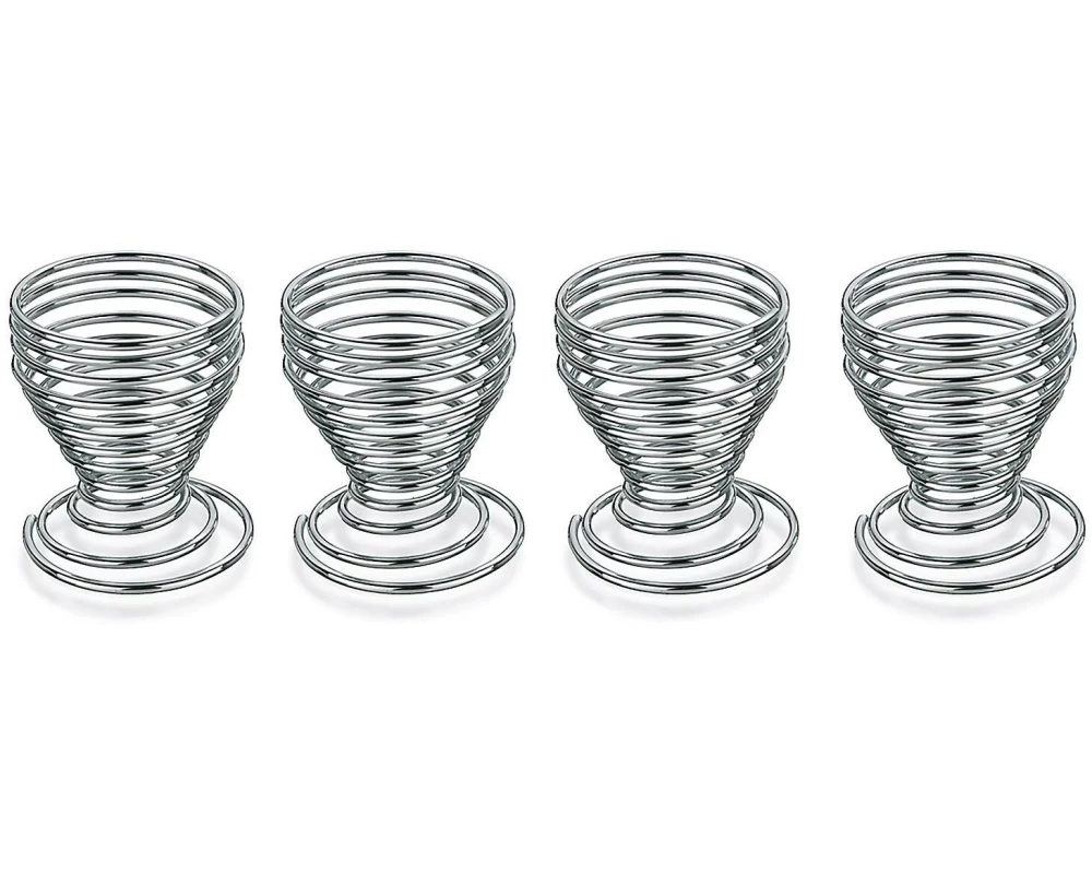 Kela Eierbecher Globul 4 Stück, Silber