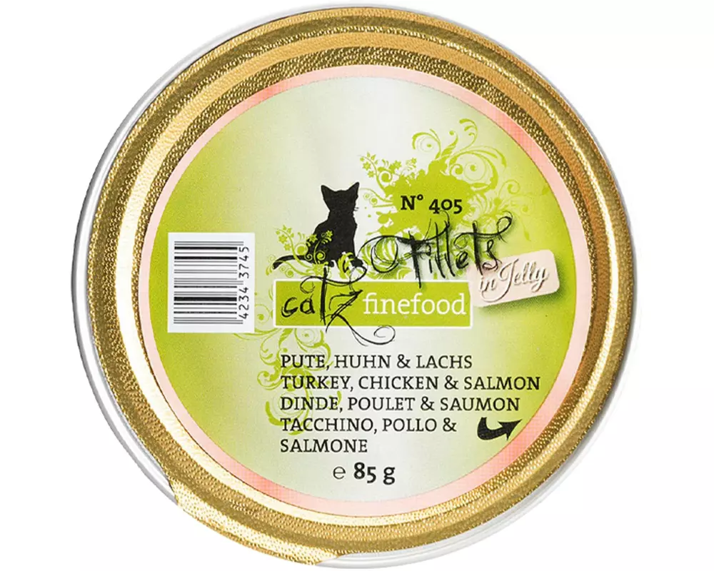 catz finefood Nassfutter Fillets No.405 Pute, Huhn & Lachs, 85 g