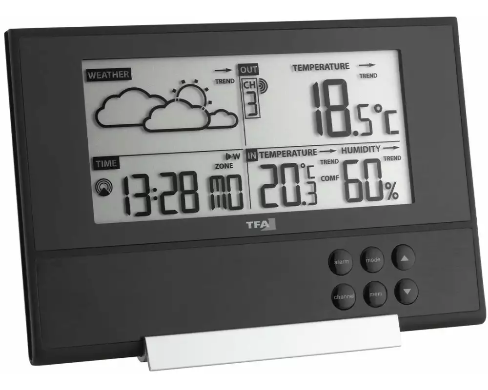 TFA Dostmann Wetterstation Pure, Schwarz