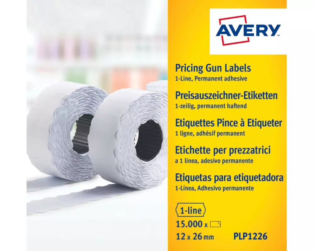 Avery Zweckform Preisauszeichnungsetikett Permanent 26 x 12 mm, 15000 Stück