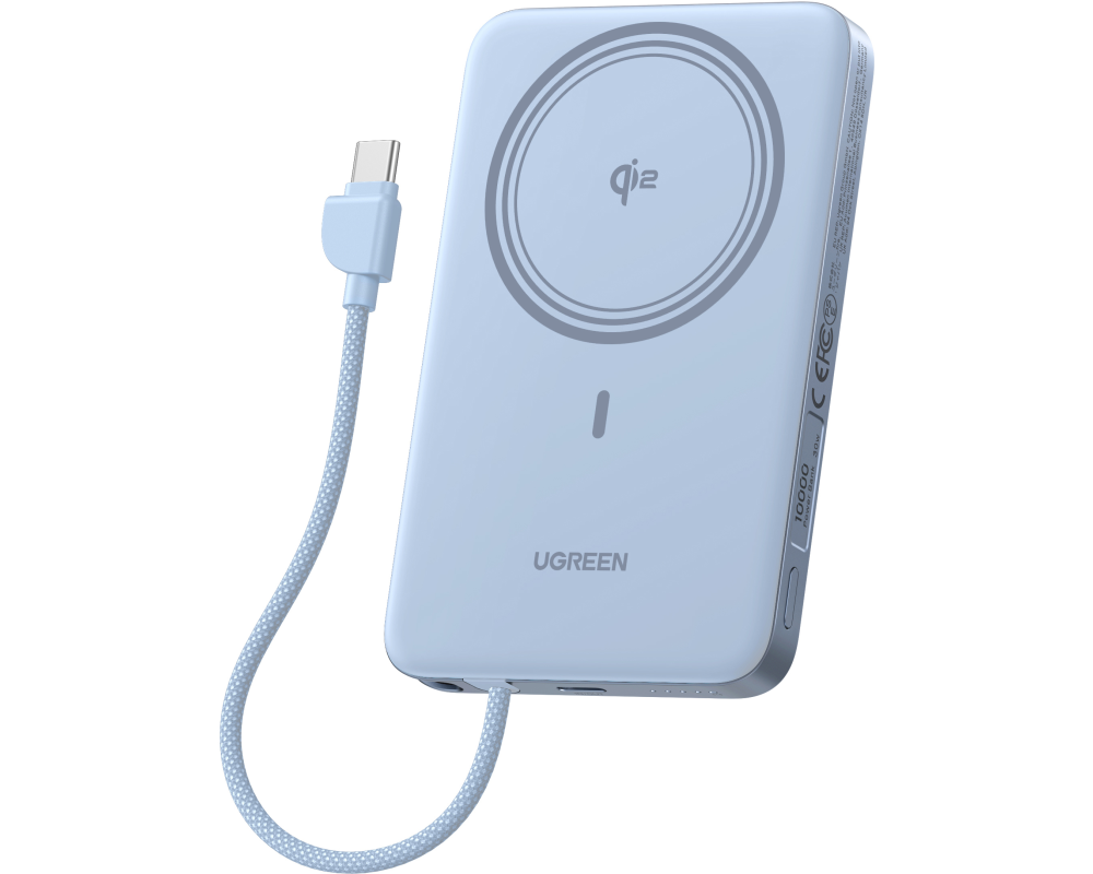 UGREEN MagFlow Air PB 10000mAh 30W 65839B Qi2,Wireless,Blue