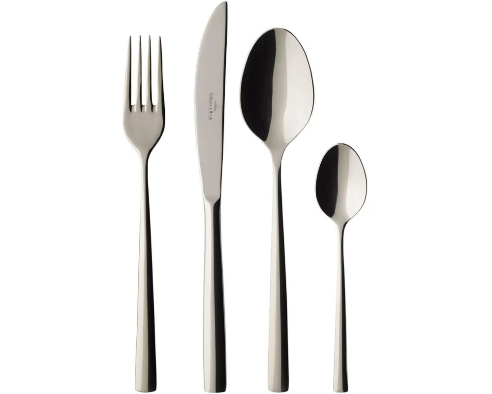 Villeroy & Boch Besteck-Set Piemont Tafelbesteck 4-teilig, Silber