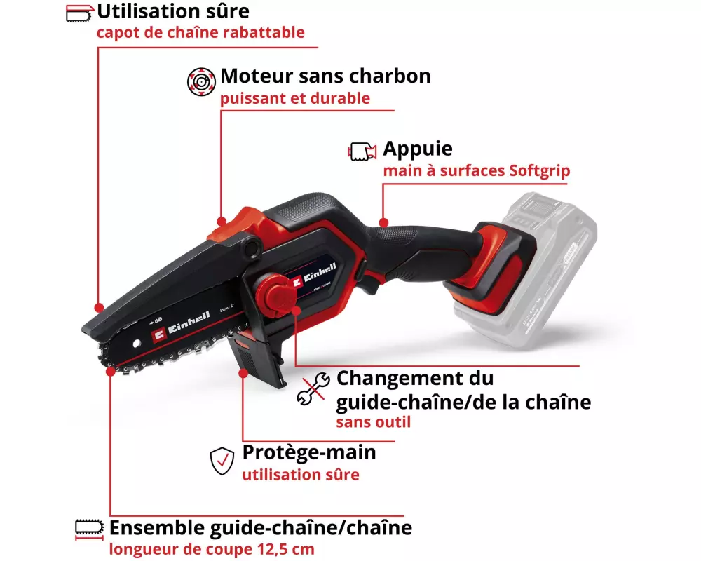 Einhell GE-PS 18/15 Li 12.5 cm Schnittlänge, Holster Kit