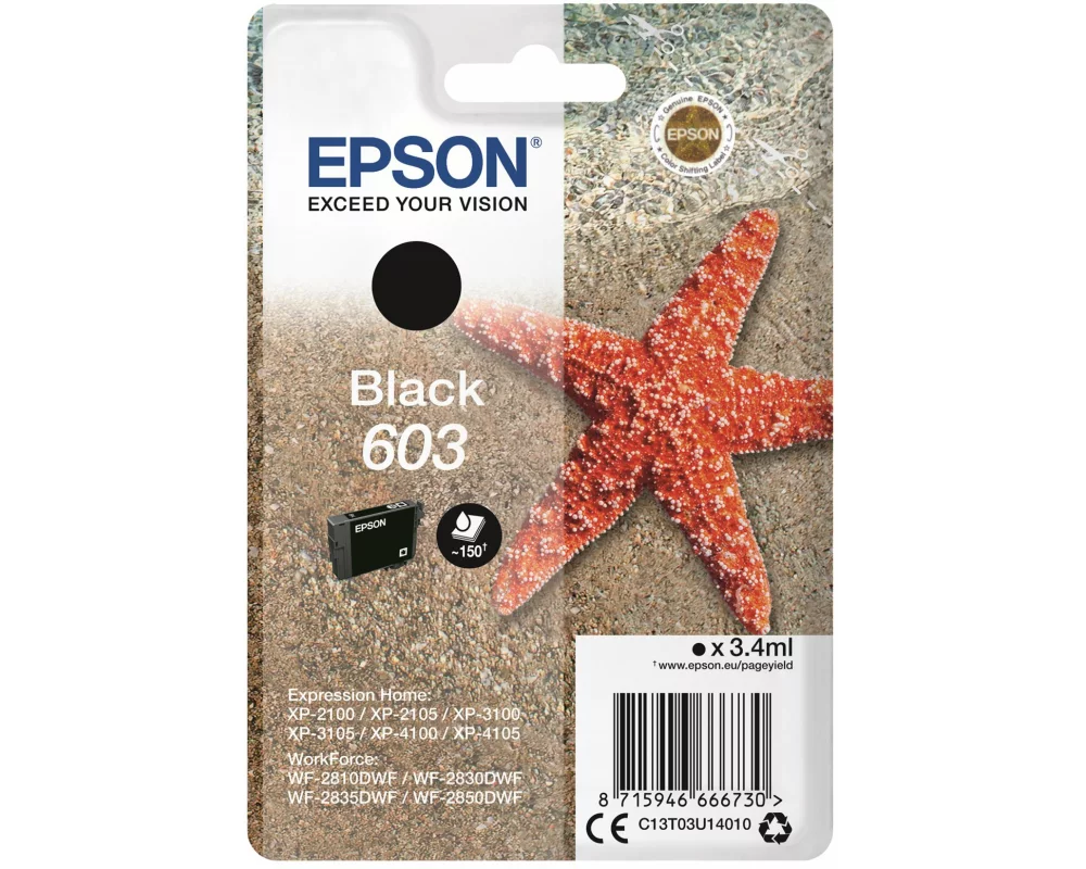 Epson Singlepack Black 603 Ink