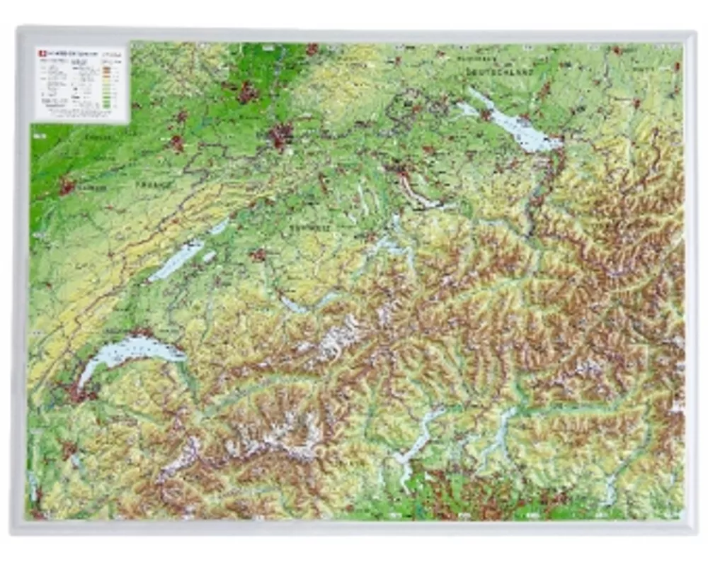 32303 Geo Relief: A3 Schweiz / Switzerland