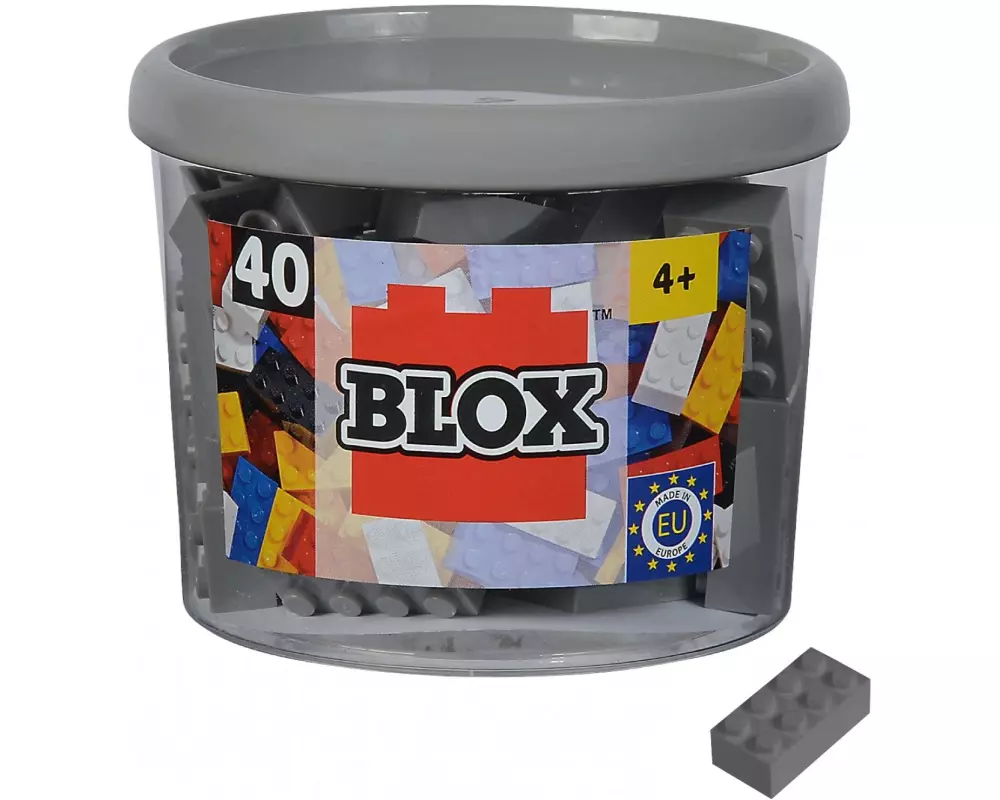 BLOX Bausteine 40 graue 8er Steine