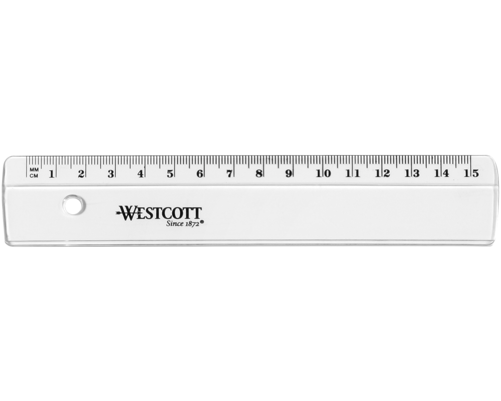 WESTCOTT Kunststofflineal 15cm E10150 BP
