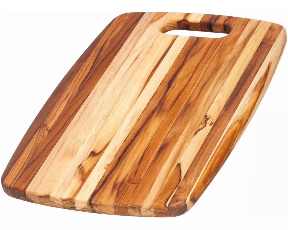 Teak-Haus Schneidebrett mit Lochgriff, 30.5 cm x 46 cm