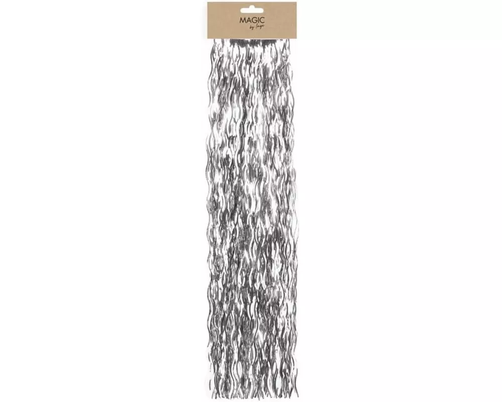 INGES CHRISTMAS DECOR Lametta gewellt 50 cm, Silber