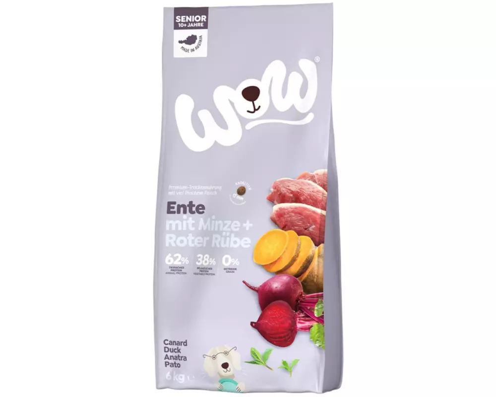 WOW Trockenfutter Minis Senior Ente, 6 kg