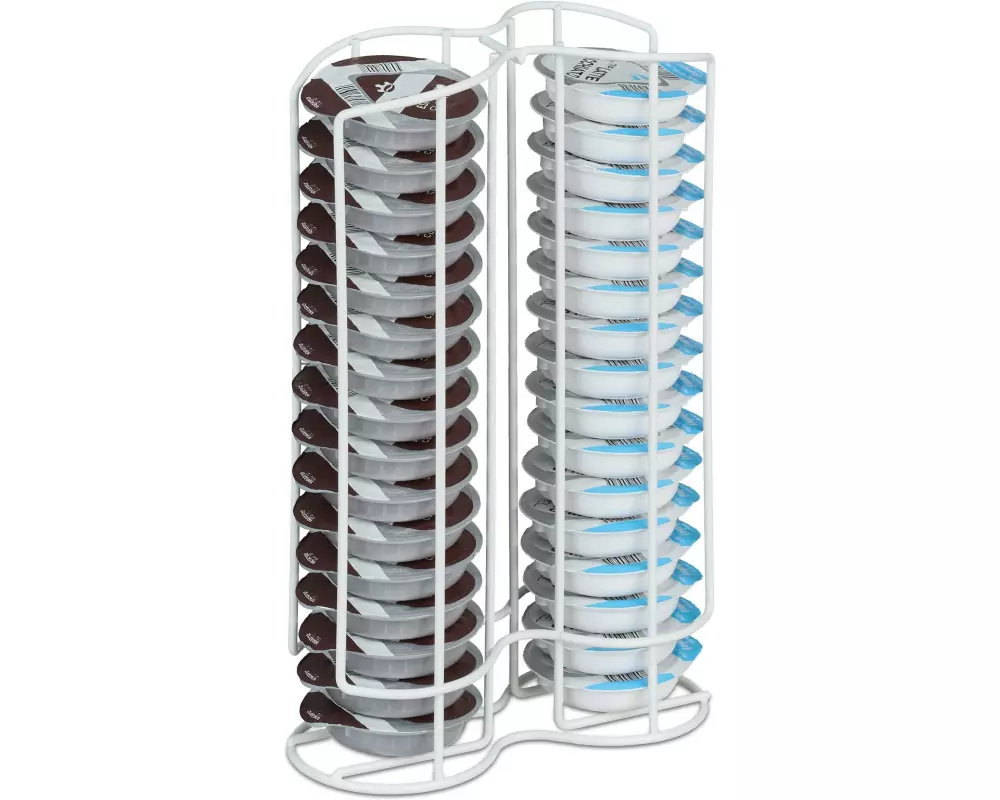 relaxdays Kapselspender Tassimo für 32 Kapseln, Weiss