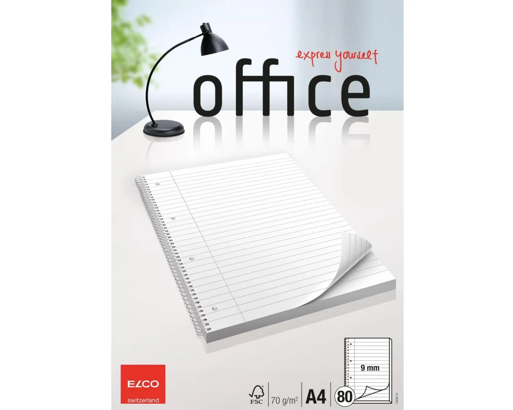 ELCO Collegeblock A4 9 mm liniert, 80 Blatt