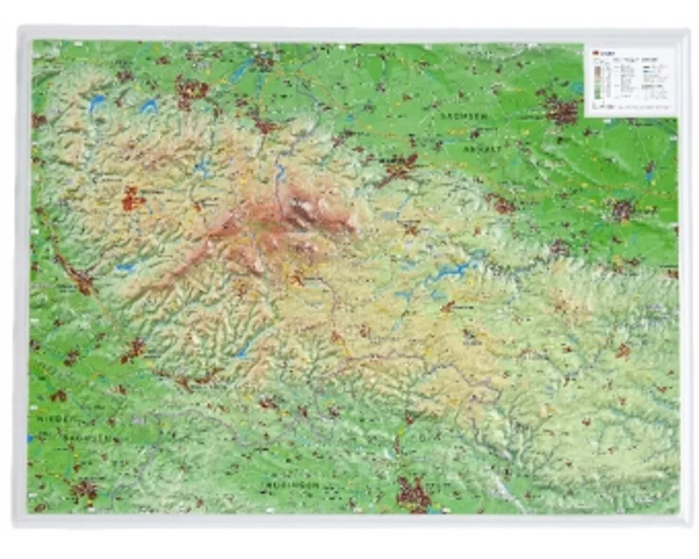 Reliefkarte Harz 1 : 200.000