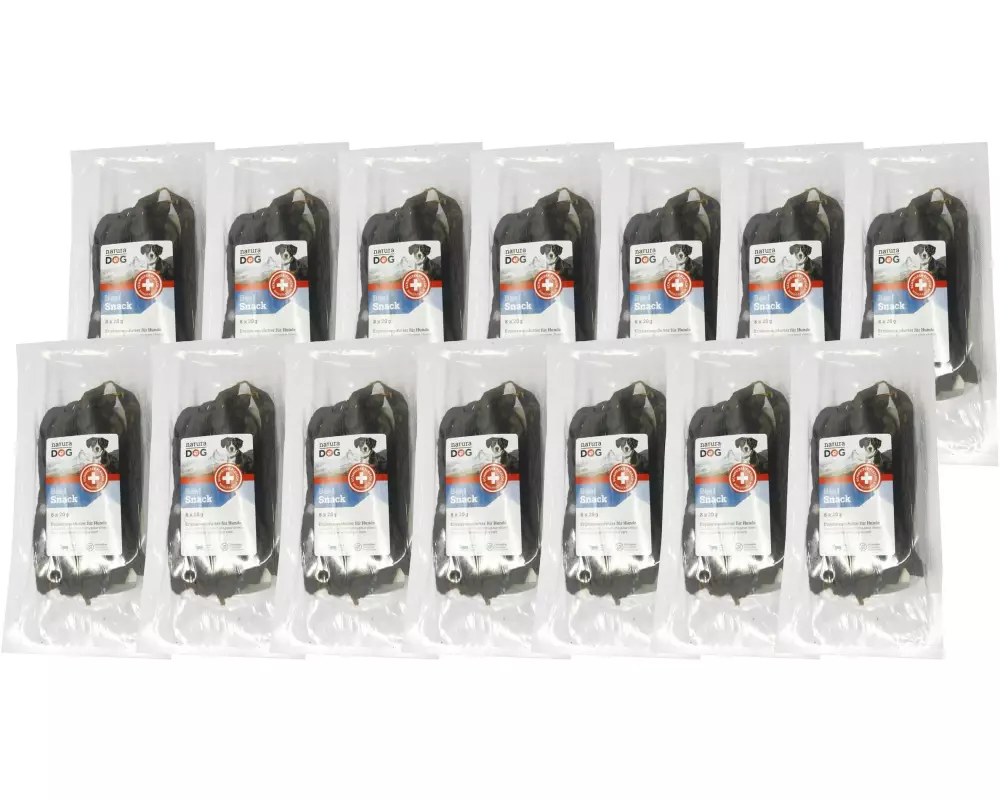 naturaDog Leckerli Beef Snack Multipack, 14 x 8 x 20 g