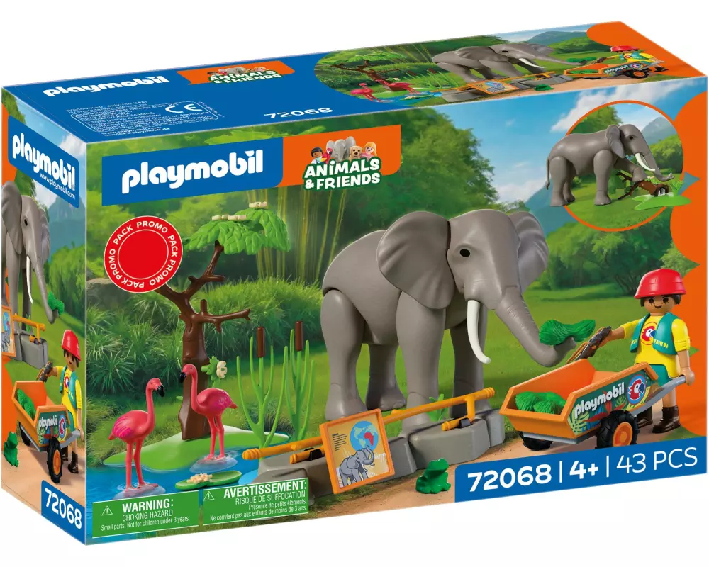 Playmobil Elefant mit Tierpfleger 72068