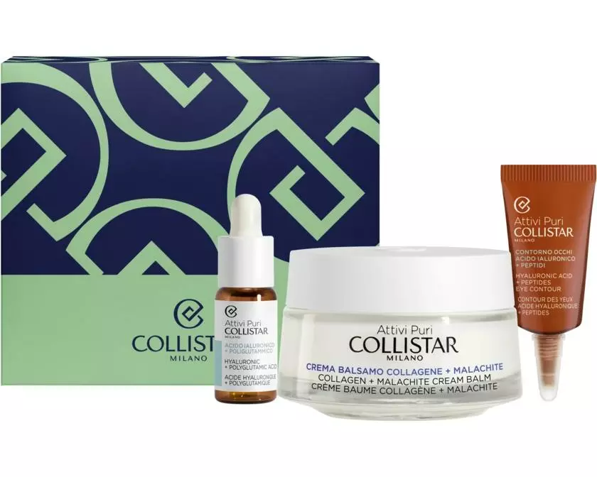 Collistar Attivi Puri Collagen Balsam + Malachit Gesichtspflegeset