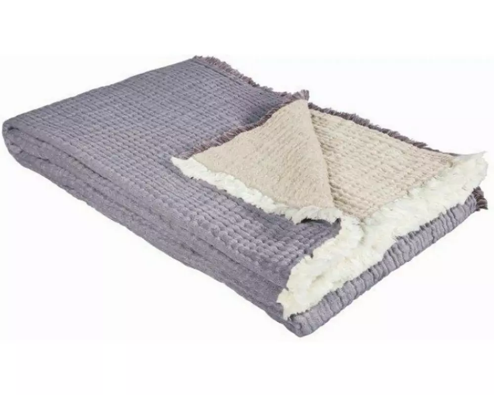 Eskimo Decke Nora 130 x 200 cm, Pflaume-Beige