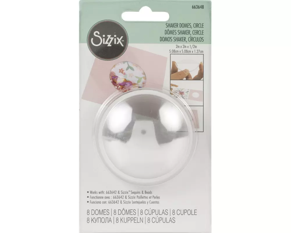 Sizzix Schüttelkuppel 3D Kreis, 8 Stück
