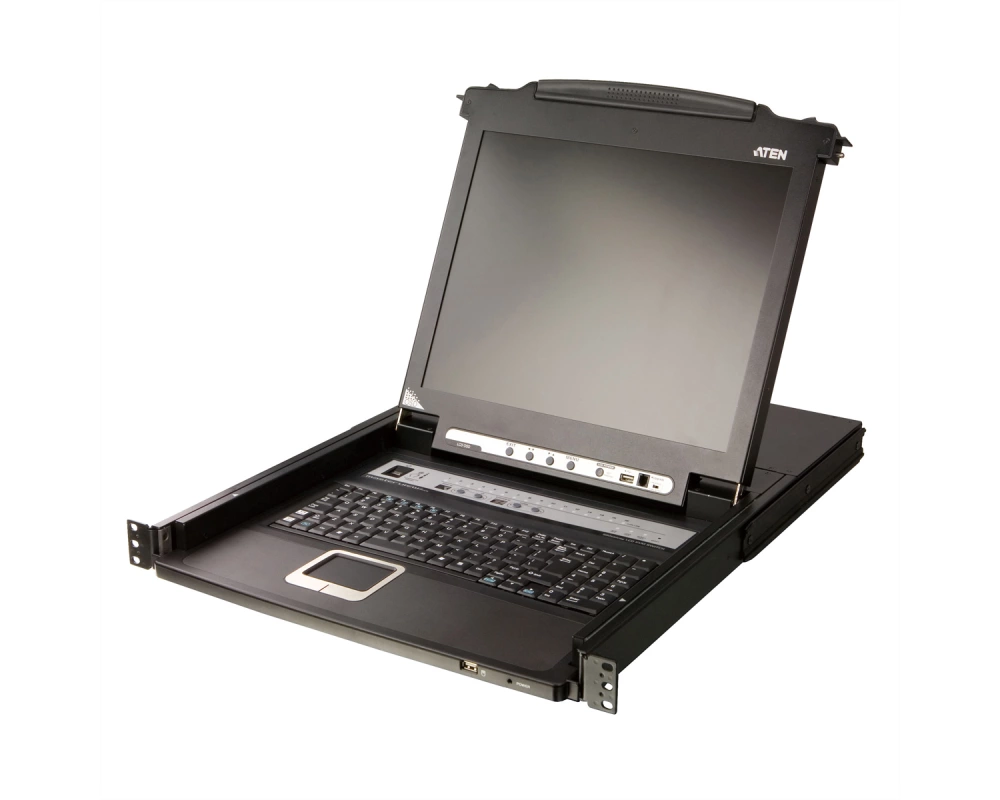 ATEN CL5716M 43cm-LCD KVM Switch, USB-PS/2, VGA, 16 Ports, DE-Layout