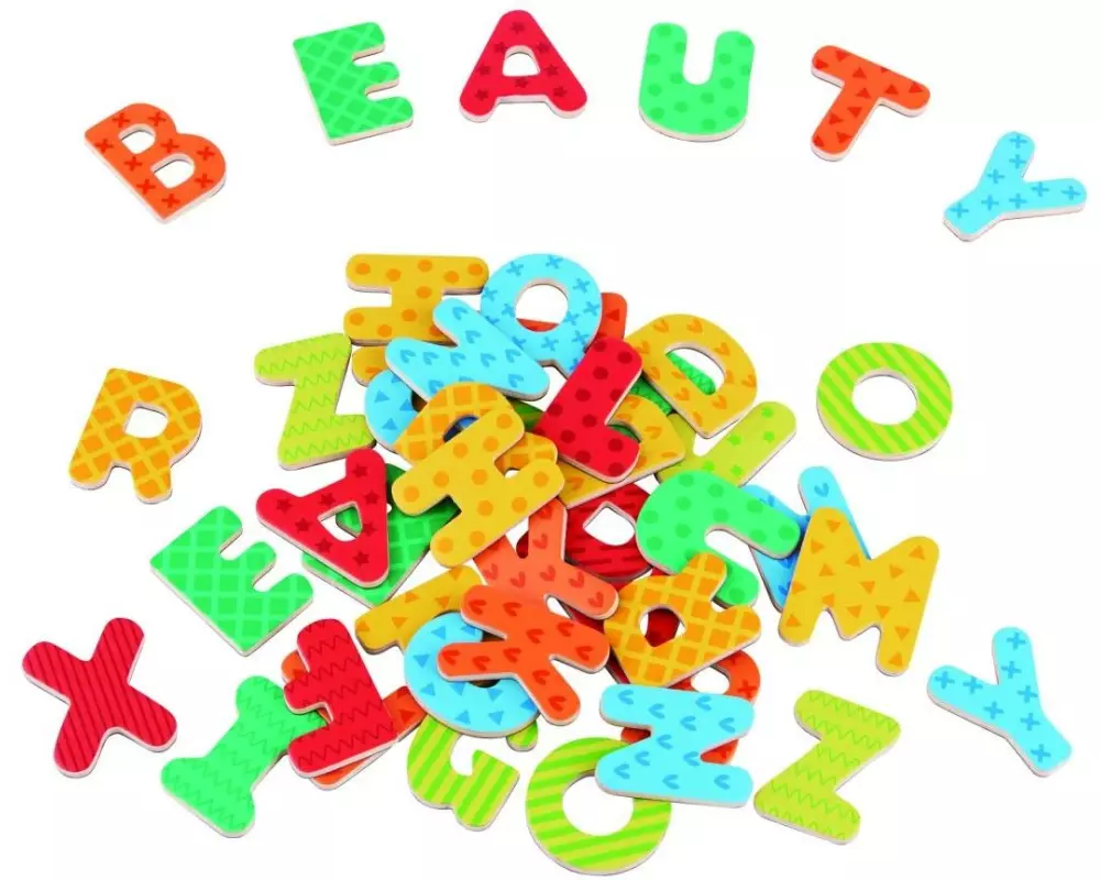 Spielba Holzspielwaren Magnete Buchstaben, 60 Stück