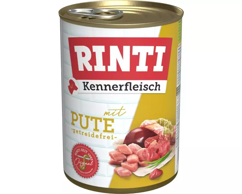 Rinti Nassfutter Kennerfleisch pur Dose Pute, 400 g