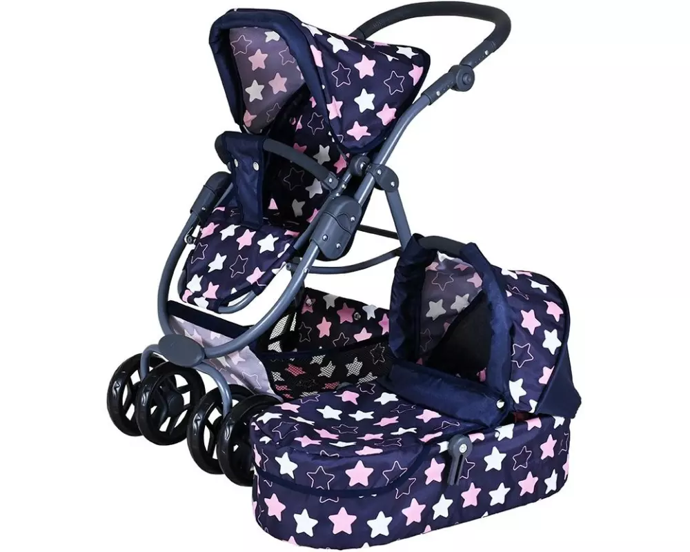 Knorrtoys Puppenbuggy Coco Star Blue Pink