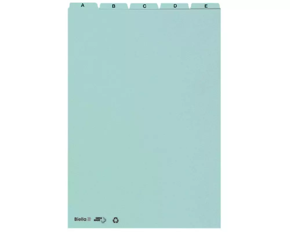 Biella Karteikarten A4 hoch A-Z, 25-teilig, Blau