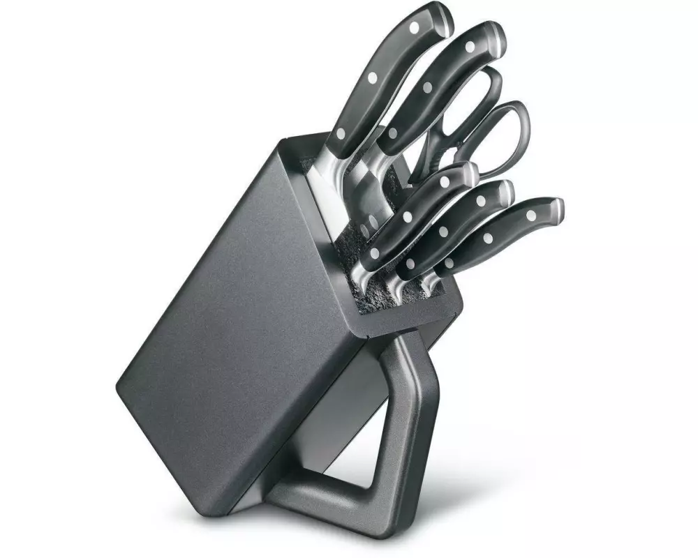 Victorinox Messerblock-Set mit Messer Grand Maitre Schwarz