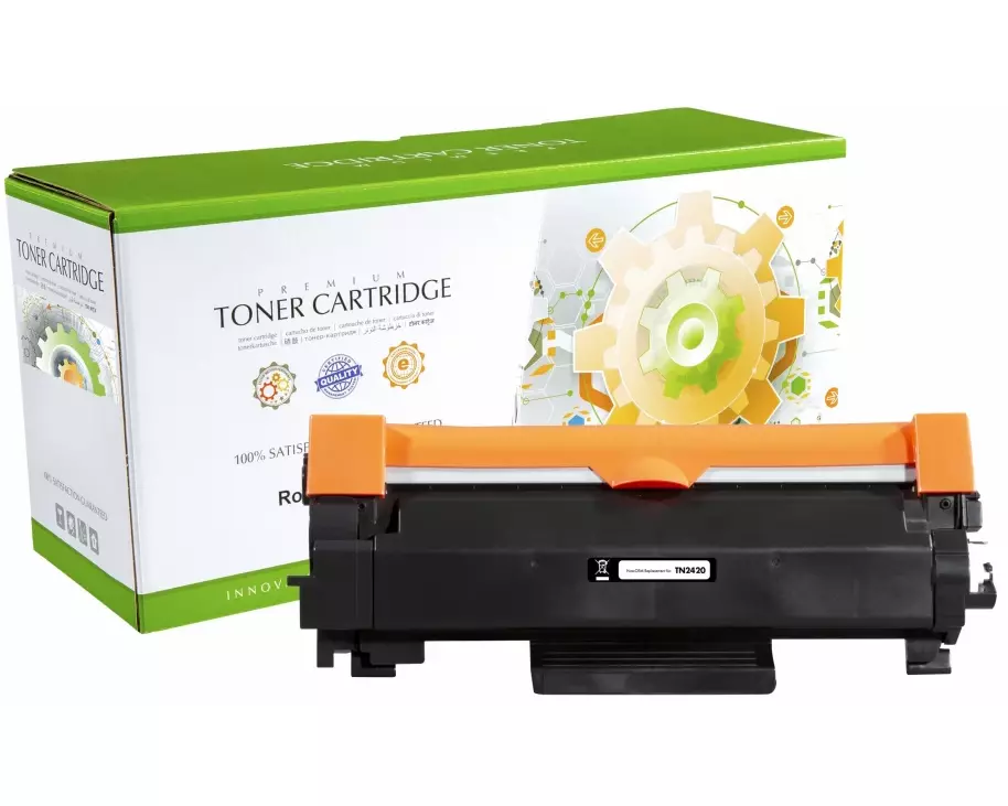 STATIC Toner cartridge compatible with Brother TN-2420BK black remanufactured 3.000 pages