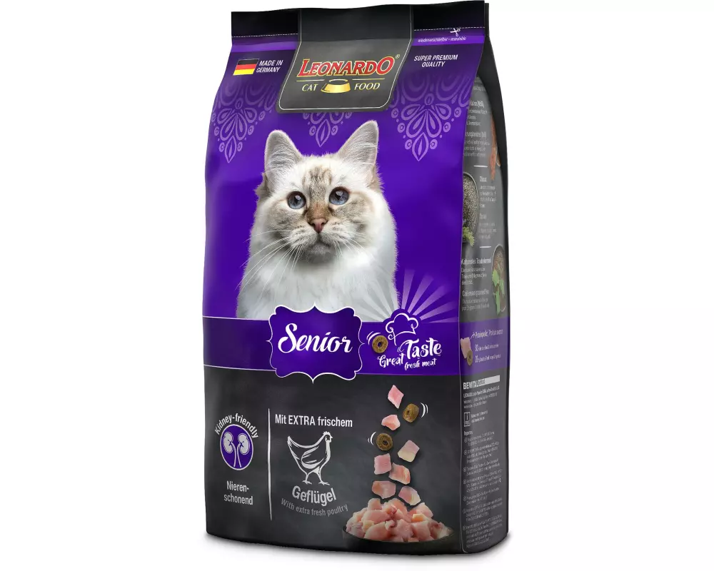 Leonardo Cat Food Trockenfutter Senior Geflügel, 1.8 kg