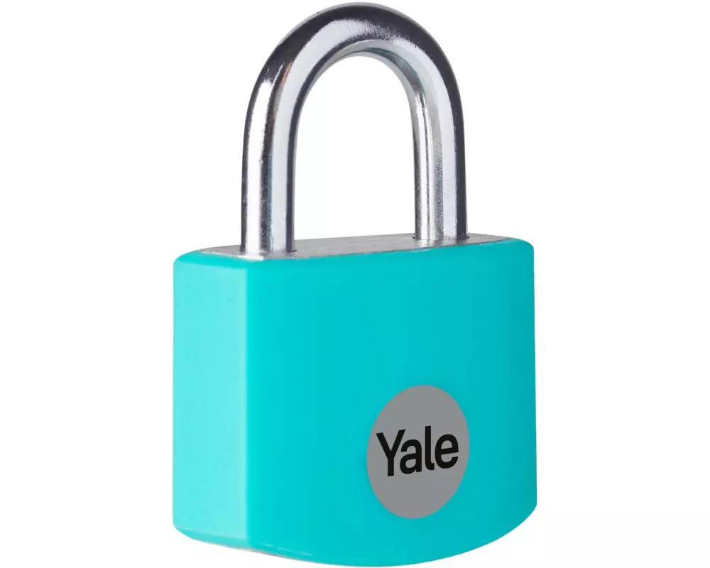 Yale Vorhängeschloss YE3B 25/12 Türkis Aluminium/Stahl
