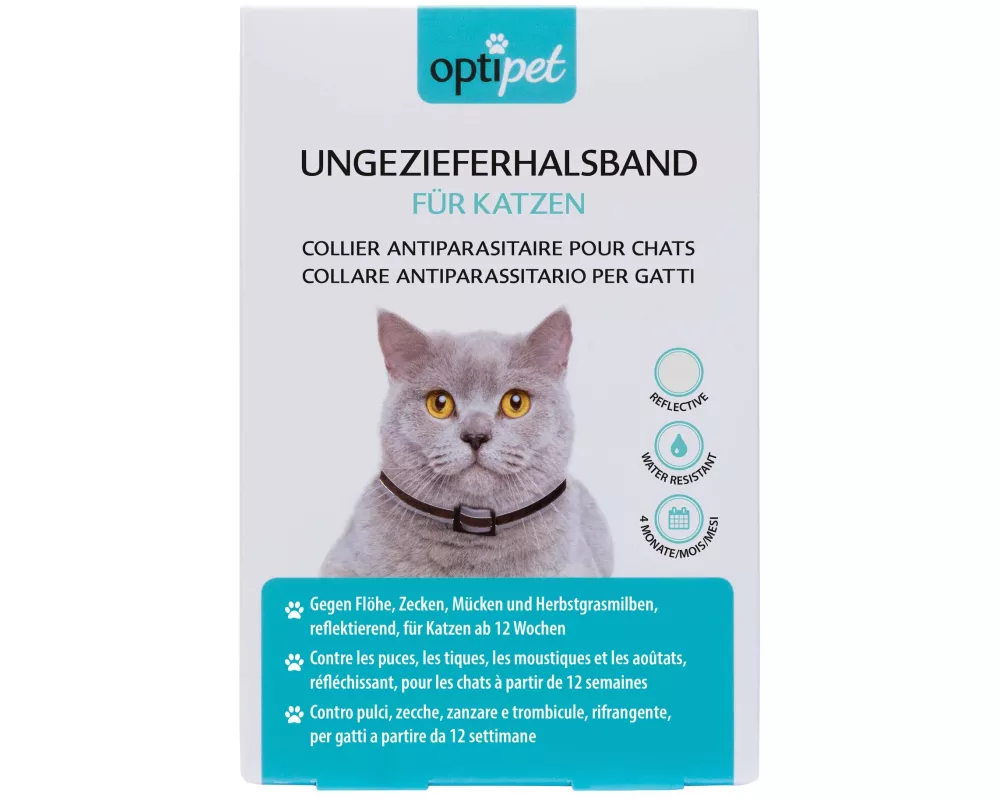 OptiPet Anti-Parasit-Halsband für Katzen, 1 Stück