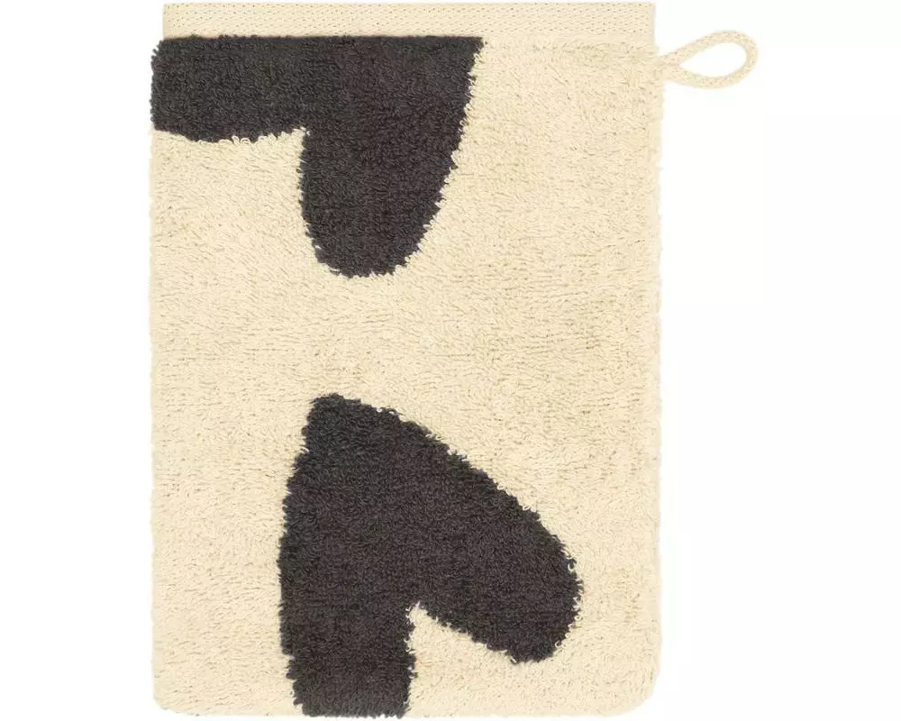 Cawö Waschhandschuh Heart Beats 16 x 22 cm, Grau