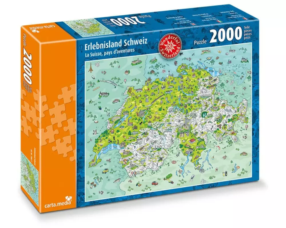 Carta.Media Puzzle Erlebnisland Schweiz 2000 Teile