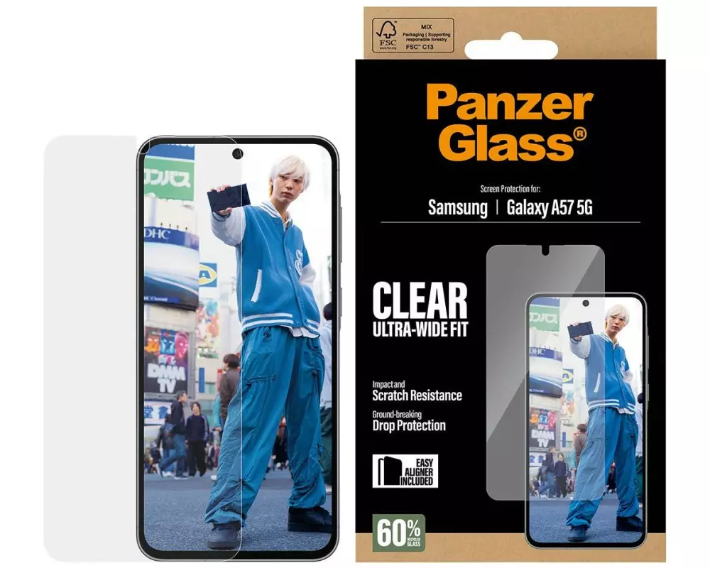 Panzerglass Displayschutz Ultra Wide Fit Privacy Galaxy A57 Clear Glass