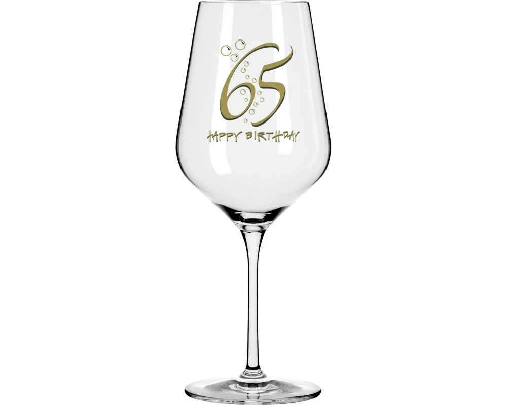 Wate Weinglas Happy Birthday "65"