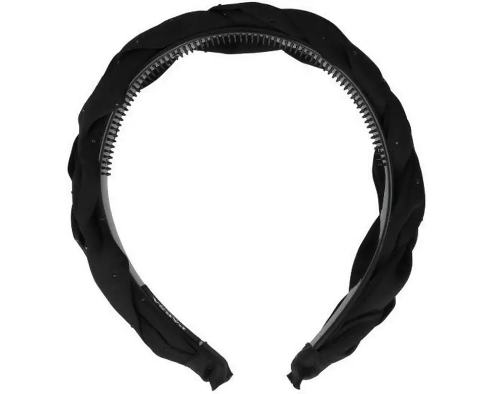 Parsa Beauty Haarreif geflochten, Strasssteine Schwarz